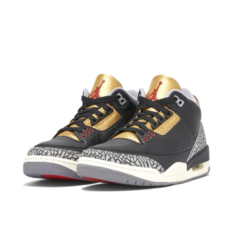 Air Jordan 3 Black Gold Womens 