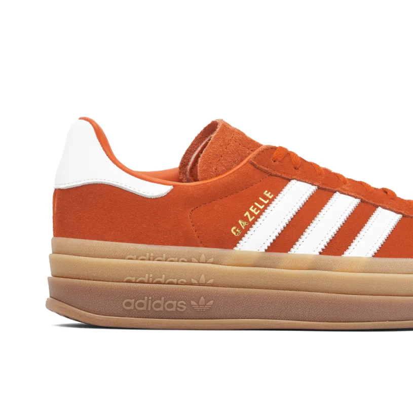 adidas Gazelle Bold Collegiate Orange Gum Womens 