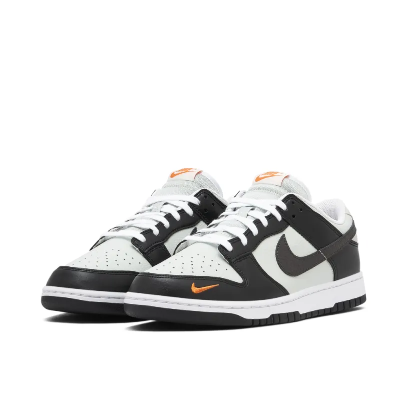Nike Dunk Low Mini Swoosh Black Grey Orange 