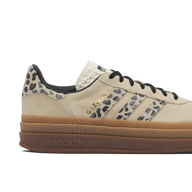 Adidas Gazelle Bold Cream Black Leopard Womens 