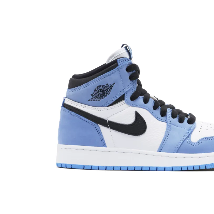 Air Jordan 1 Retro High White University Blue Black GS 