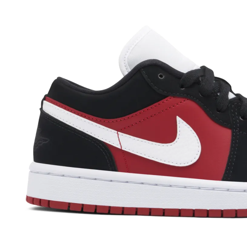 Air Jordan 1 Low Black White Gym Red Womens 