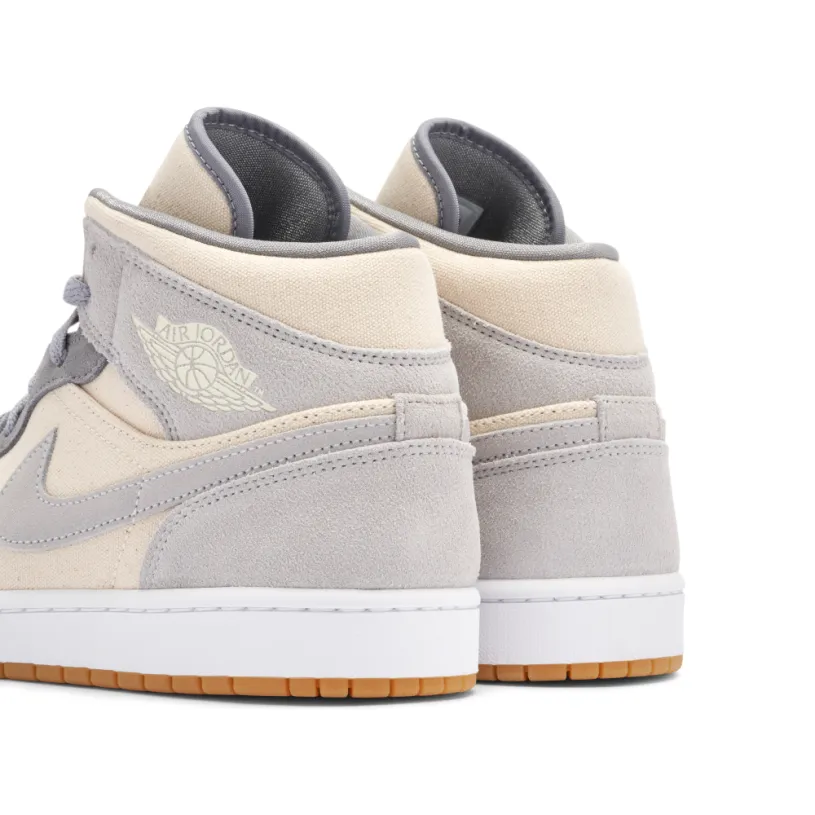 Air Jordan 1 Mid Cream Grey 